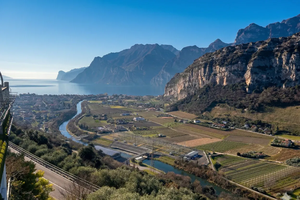 La valle del Sarca e Torbole viste dall'hotel